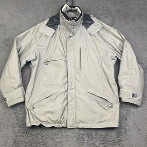 Bogner Ski Jacket Mens 42 Gray Zip Hooded Snowboard Outdoor Hooded